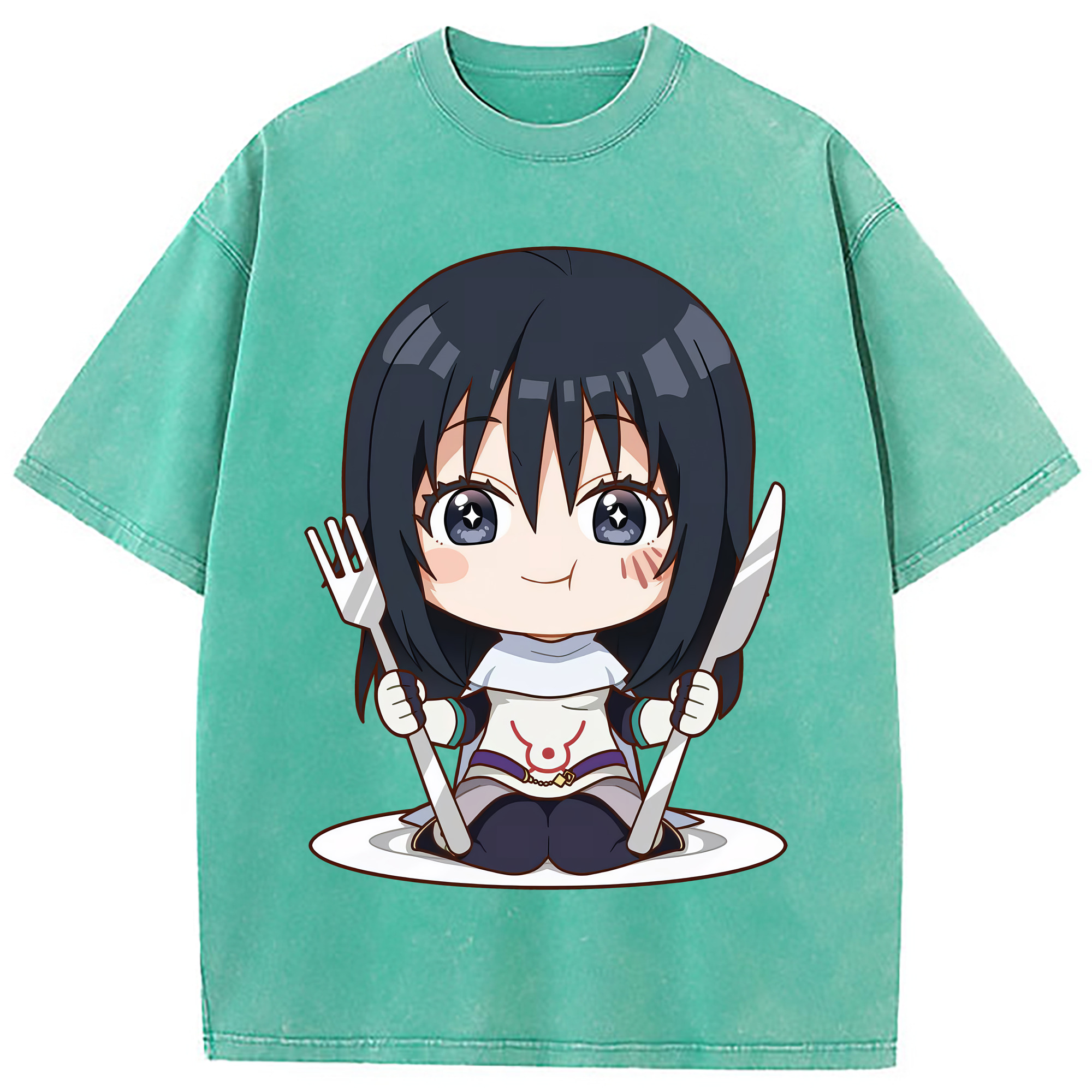（画像用） 転スラ Regarding Reincarnated to Slime 綿100% ヴィンテージ風 半袖Tシャツ（フロントプリント）